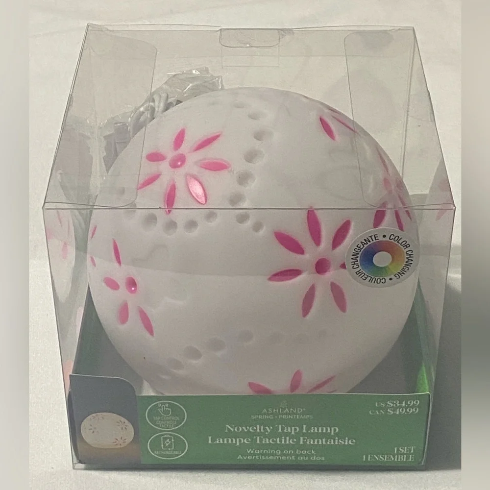 Ashland 5.5” Color Changing Round Floral Novelty Tap Lamp